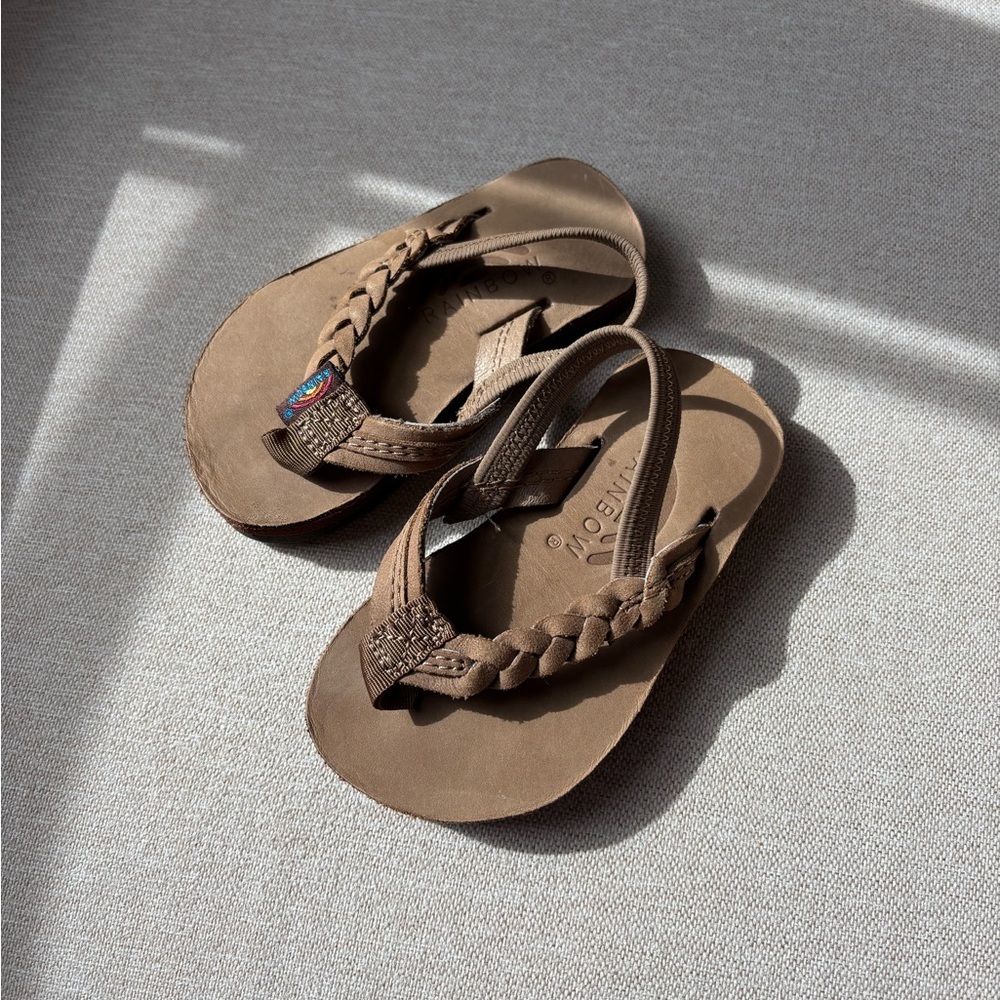 Rainbow Brown Toddler Flip Flops
